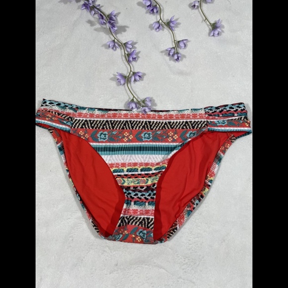 NEW Becca Tapestry Tab Side Hipster‎ Bikini Bottom in Mango [SZ Small ] - Picture 2 of 11
